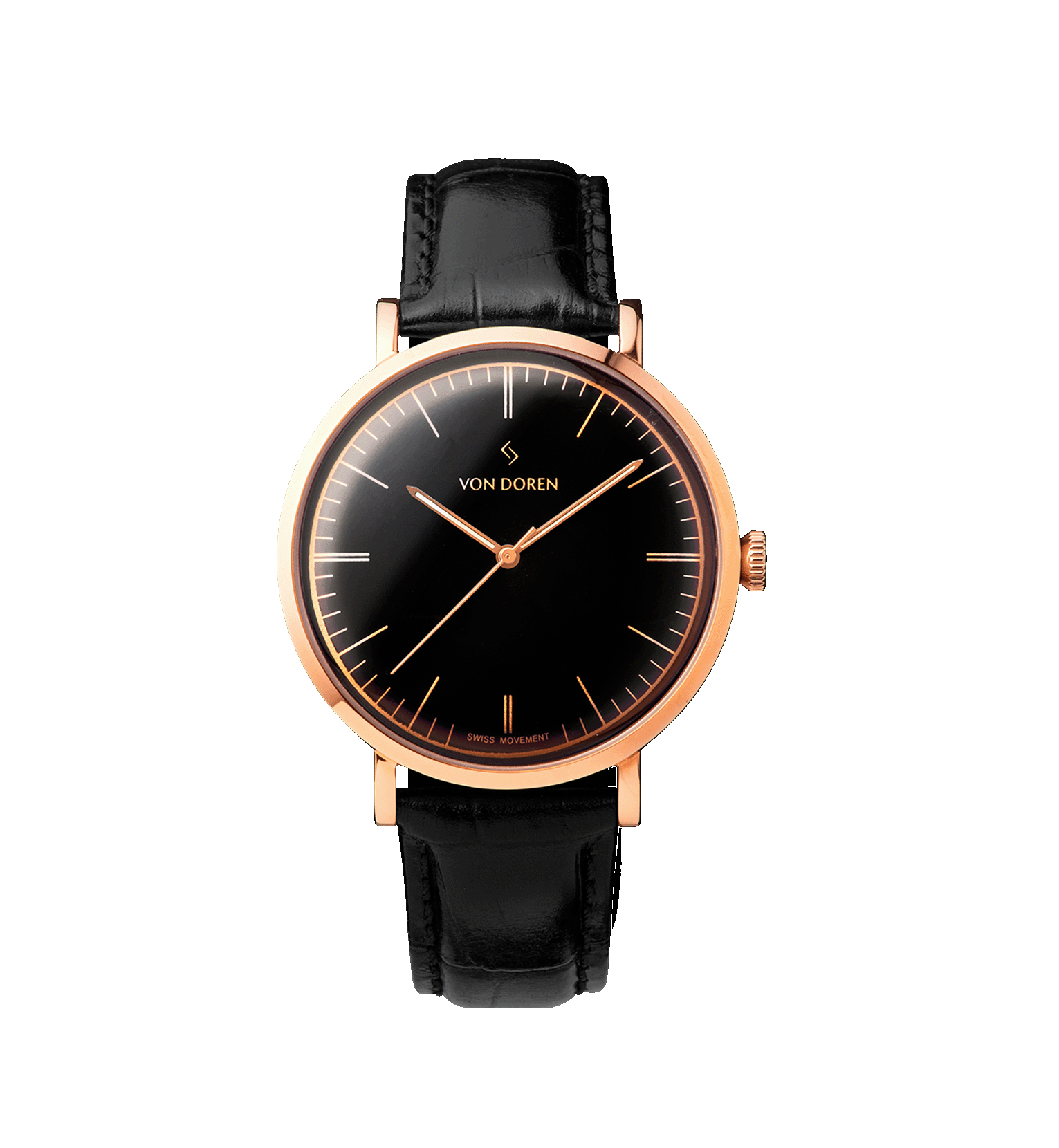 Von Doren klokke. Modell Aksla Pure Black