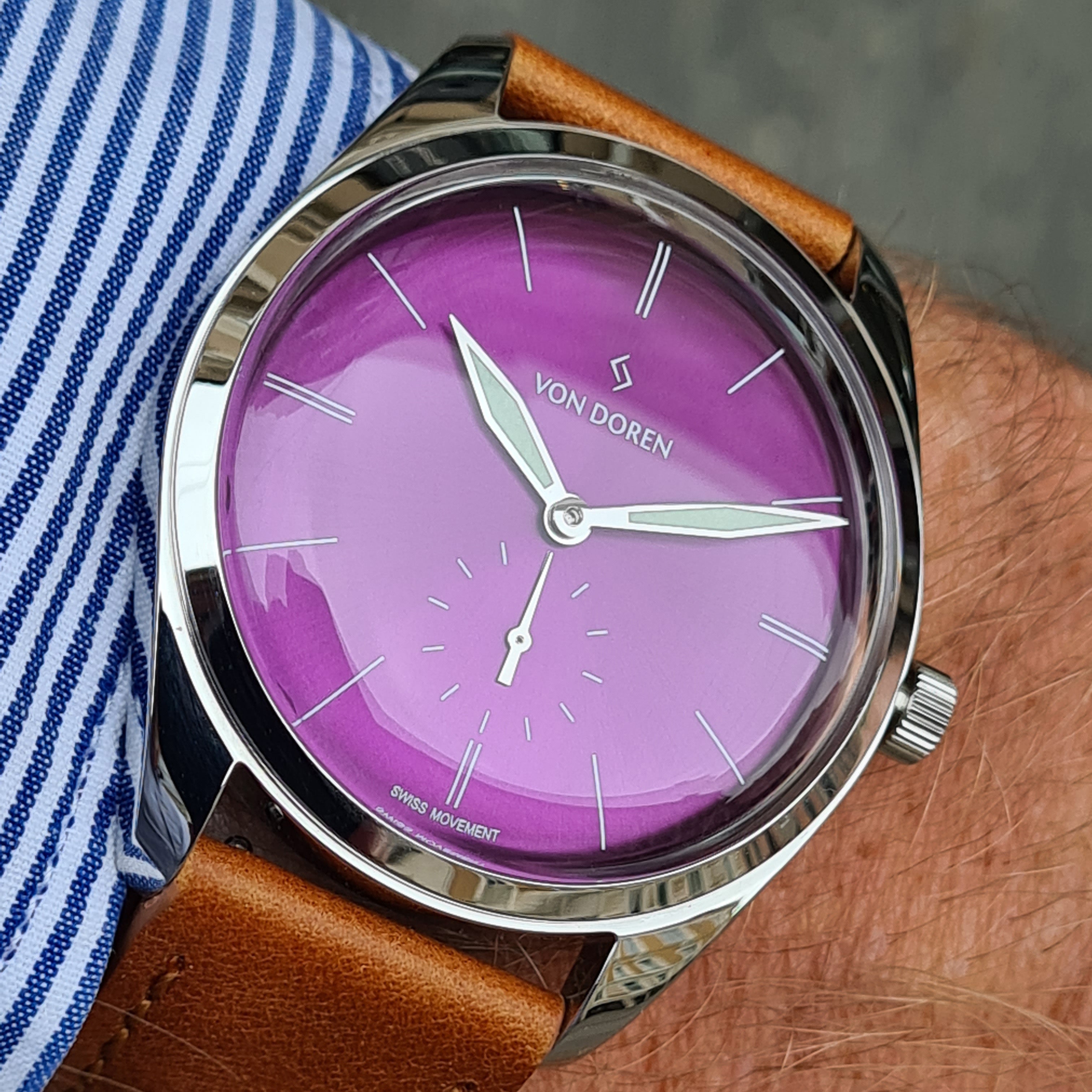 Von Doren Runde Purple på armen