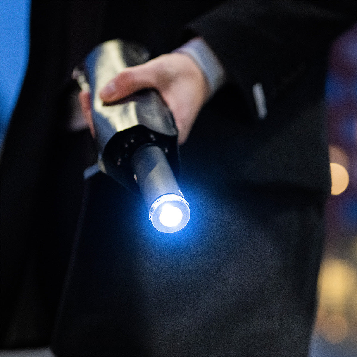 Sort Von Doren paraply med lys